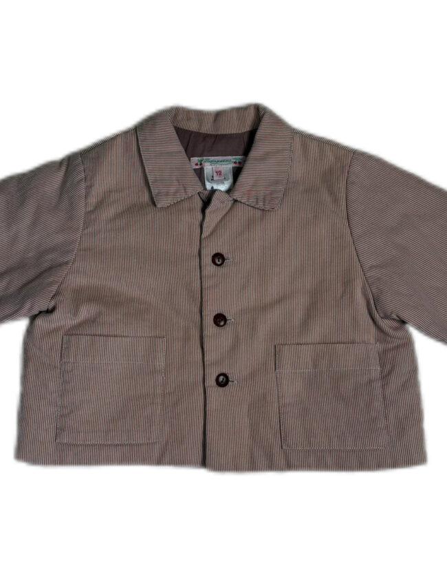 Bonpoint Striped Cotton Jacket