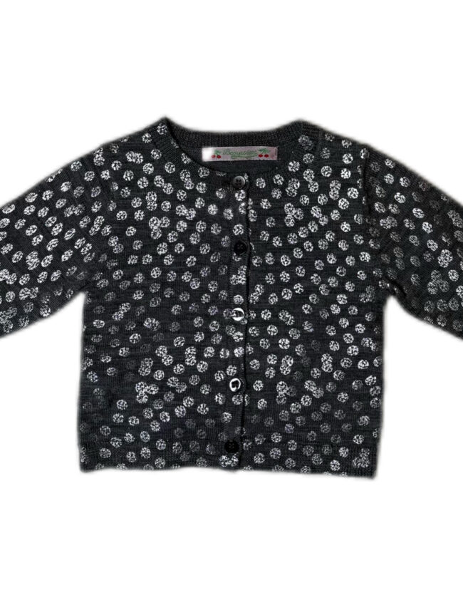 Bonpoint Metallic Dot Cardigan