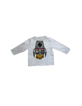 Stella McCartney Kids Rocket Long-Sleeve Tee