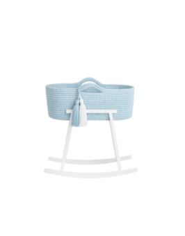 Blue Almonds Handmade Crochet Moses Basket